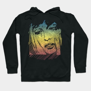 Crying Girl Pop Art Rainbow Comic Book Abstract Design Hoodie